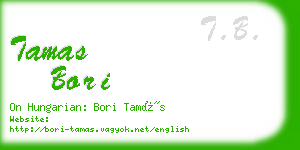 tamas bori business card